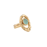 Кольцо двойное Possebon Blue Sky Agate 17.2 мм K7158.21/17.2 BL/G размер 17,2