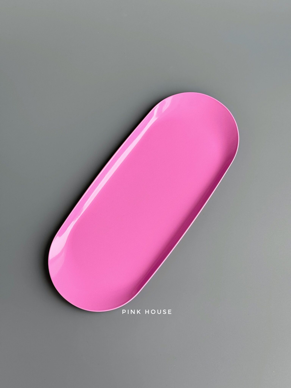 Лоток металлический овал Pink House