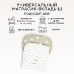 Матрасик в коляску модель КМ1 BG 169-1 бежевый мишки