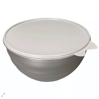 Миска с крышкой "вэйв" 2,8л (металлик бежевый)