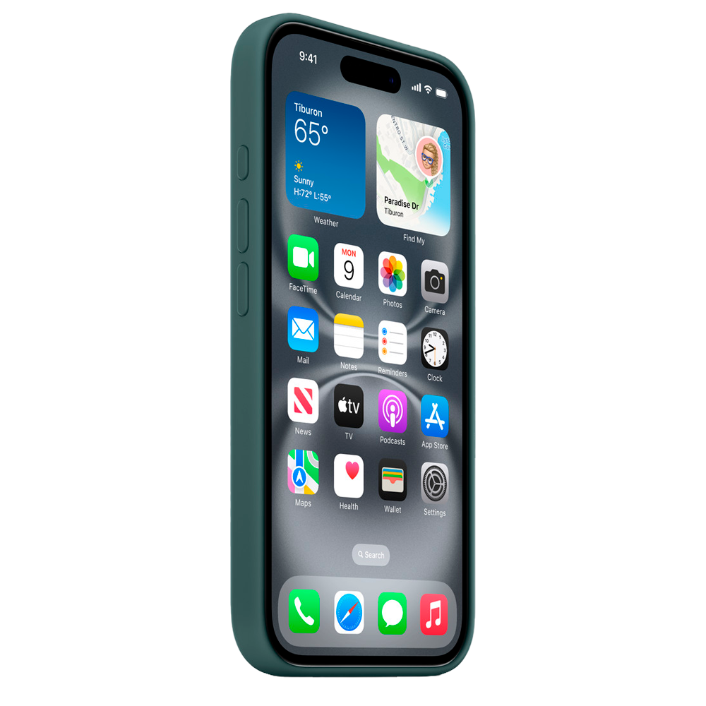 Силиконовый чехол с поддержкой MagSafe Apple Silicone Case для iPhone 16 Plus, Lake Green (Озерно-зеленый)
