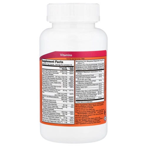 NOW Foods, Eve™, мультивитамины для женщин, без железа, 120 растительных капсул