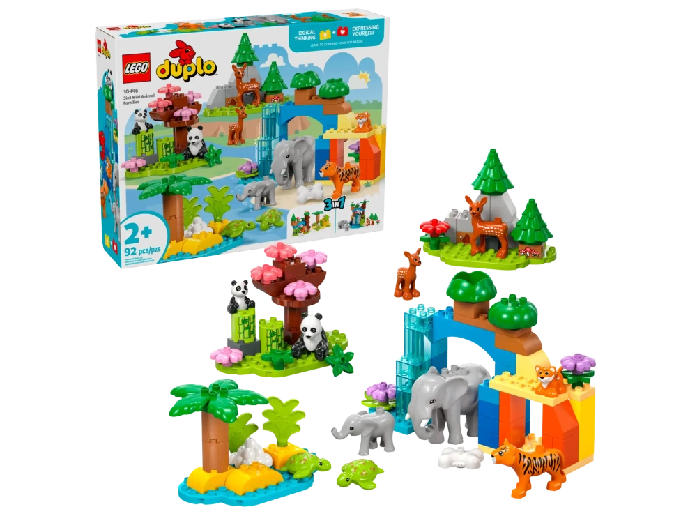 Конструктор LEGO Duplo 10446 Семейства диких животных 3в1