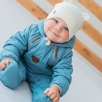 Шапка хлопковая «Молоко» на завязках 0+