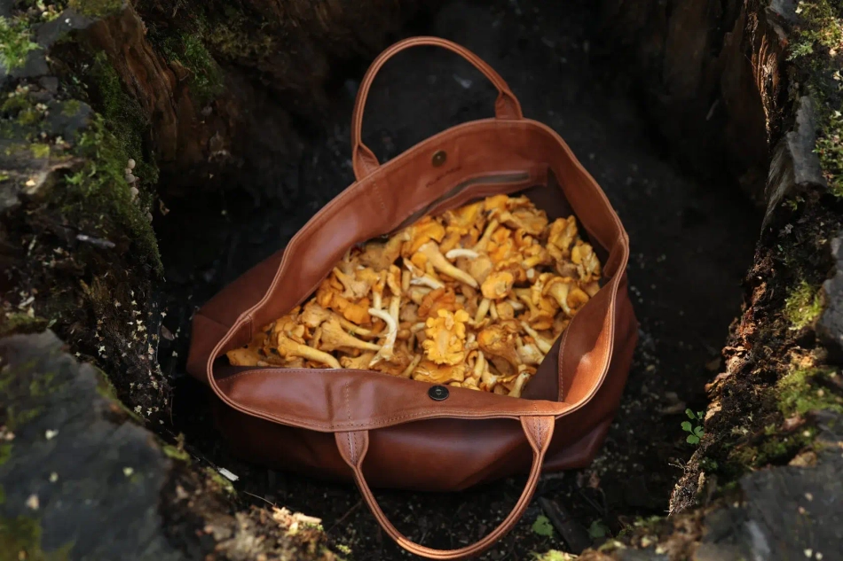 Тоут из кожи Weekender bag «Autumn Leaf»