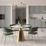 Стул Bradex Home Turin зеленый с золотыми ножками