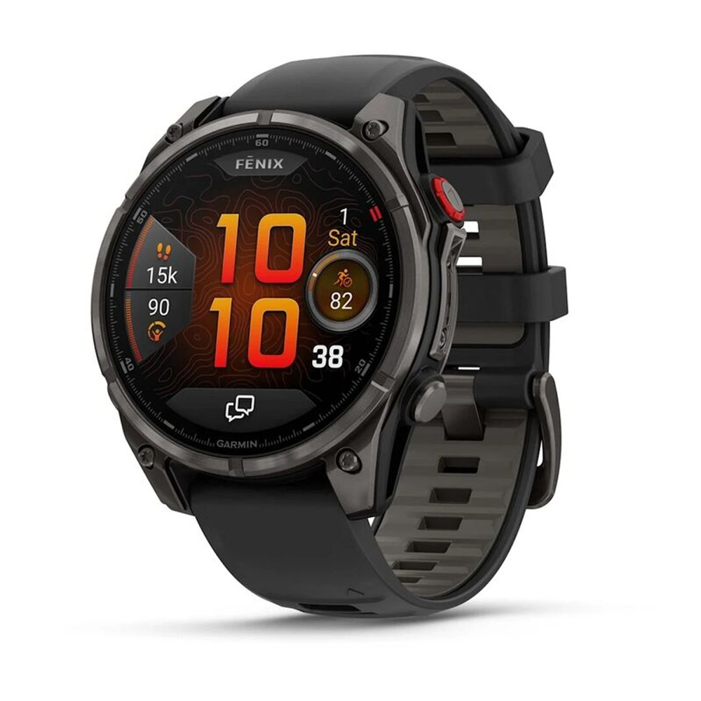 Garmin Fenix 8 Pro 47мм AMOLED Sapphire Carbon Gray DLC Titanium Black / Pebble Gray
