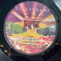 Винтажная виниловая пластинка LP Supertramp Paris (Canada 1980)