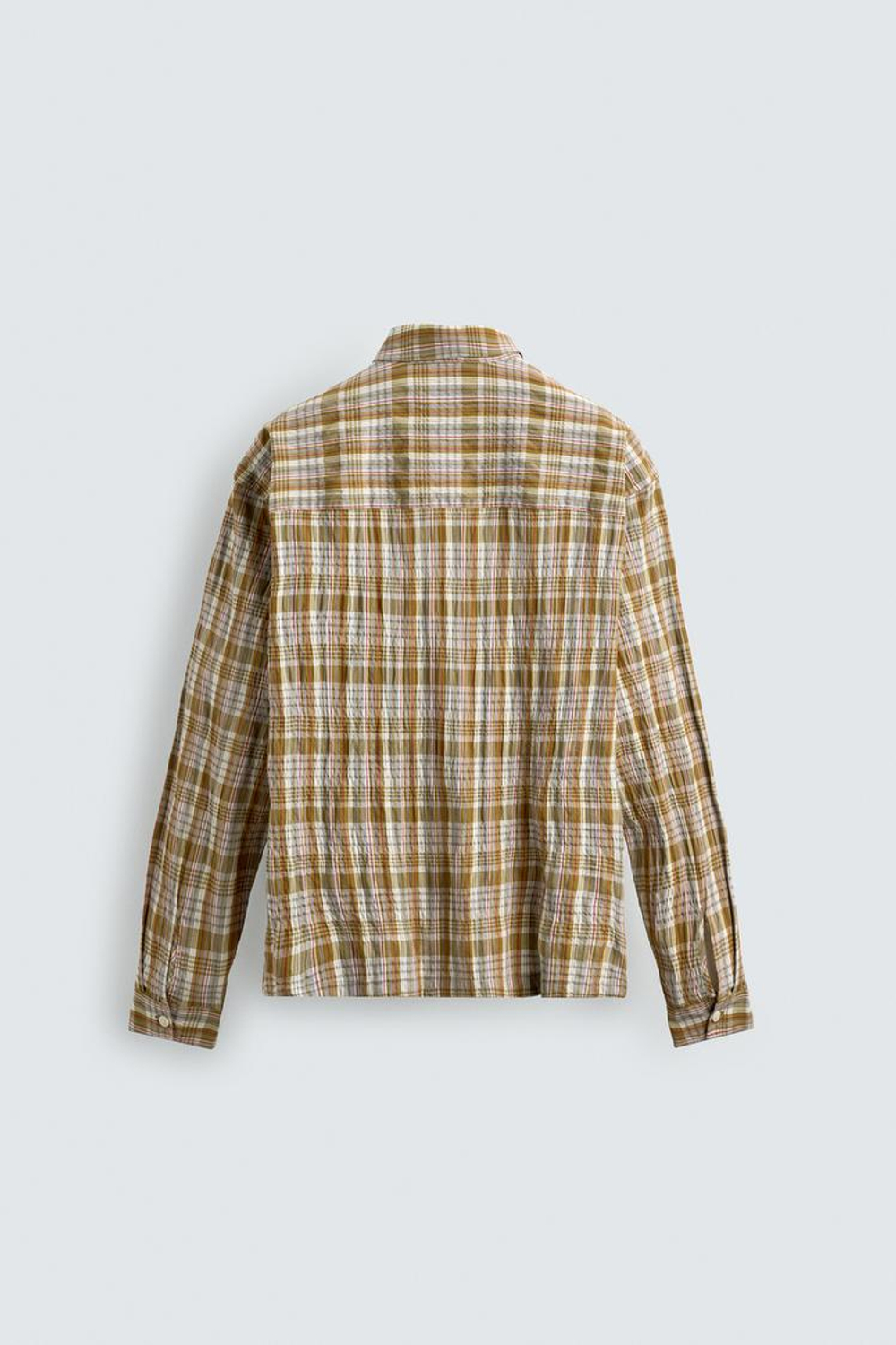 ZARA РУБАШКА RELAXED FIT В КЛЕТКУ, РАЗНОЦВЕТНЫЙ