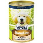 Консервы Happy Dog Хеппи Дог Натуральная линия для щенков ягненок с печенью сердцем и рисом 410 г