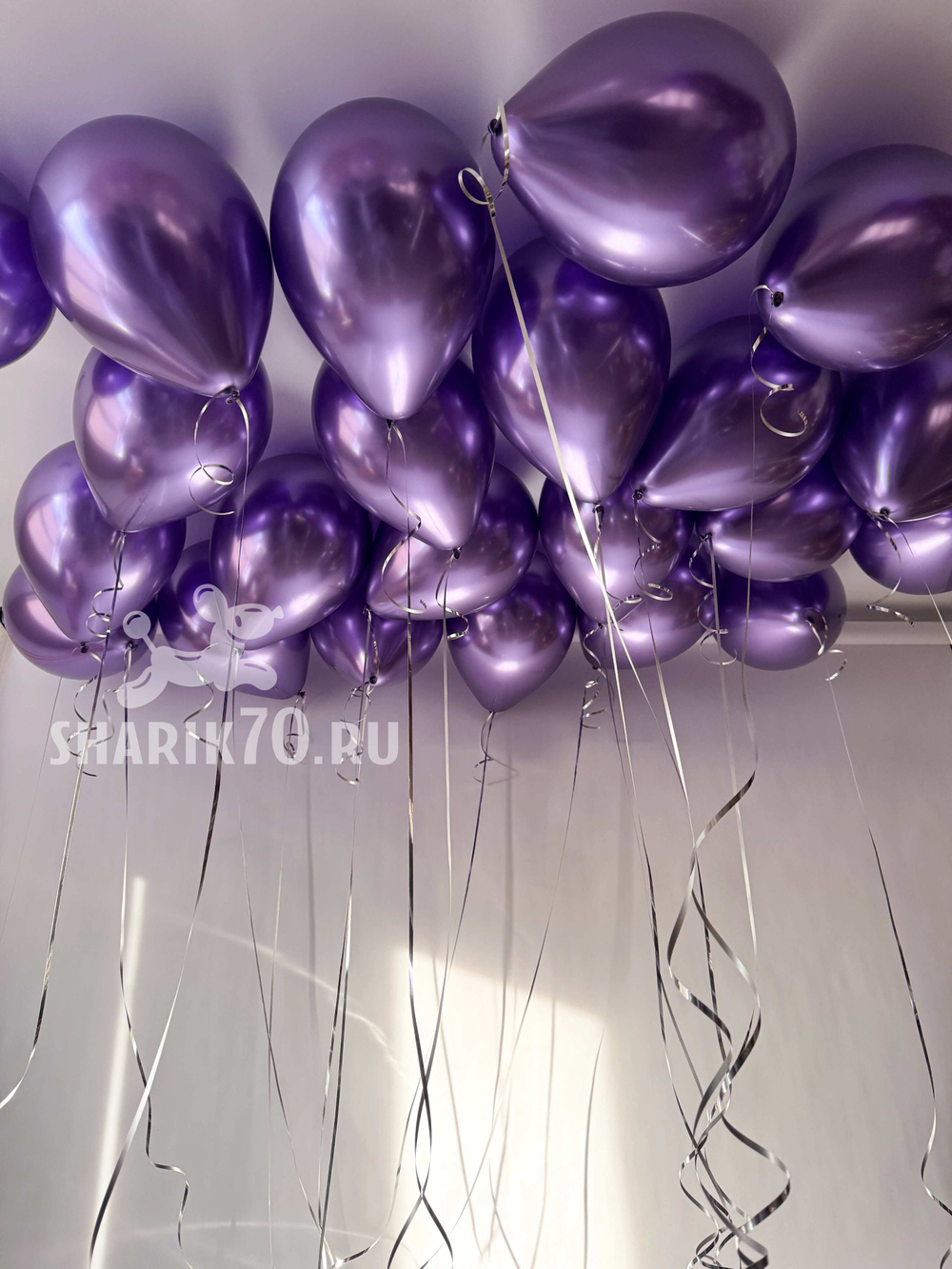 Шар с гелием 30см под потолок на ленте пп-0005