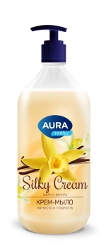 Крем-мыло AURA Шелк и ваниль Silky Cream 1000 мл