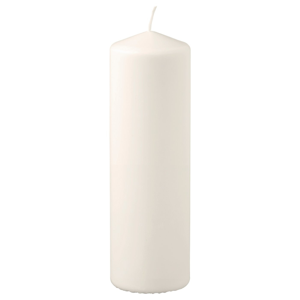 IKEA FENOMEN  (ИКЕА ФЕНОМЕН)  -  Свеча-столбик без запаха - натуральный 23 см 90 ч