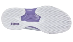 Женские теннисные кроссовки K-Swiss Hypercourt Express 3 Clay - white/purple haze/lunar rock