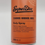 Део-спрей для тела мужской Superdry, кедровое дерево, мандарин, амбра, веганский, 200 мл (из Финляндии)