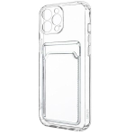Чехол-накладка силикон с карманом под карту i-Phone 12 Pro 6.1" прозрачная