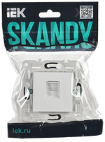 SKANDY Розетка компьютерная RJ45 кат.5E SK-K01W арктический белый IEK