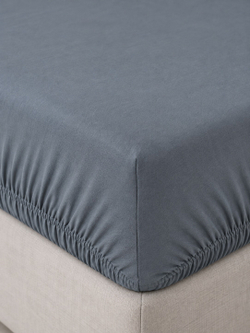 Простыня на резинке Majoli 180×200 + 2 наволочки 50×70, серо-голубой