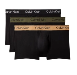 Мужские спортивные боксеры Calvin Klein Low Rise Trunk Microfiber Stretch 3P - black/bronze flash/olive night