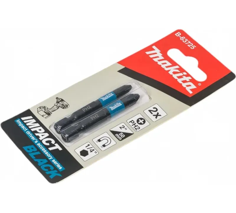 Ударные биты Makita B-63725 PH2 50 мм, 2 шт.