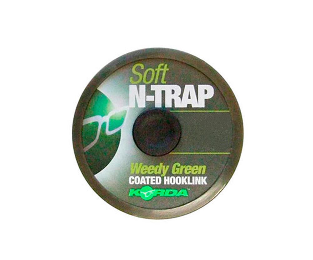 KORDA Поводковый материал N-Trap Soft Weedy Green 15lb 20м