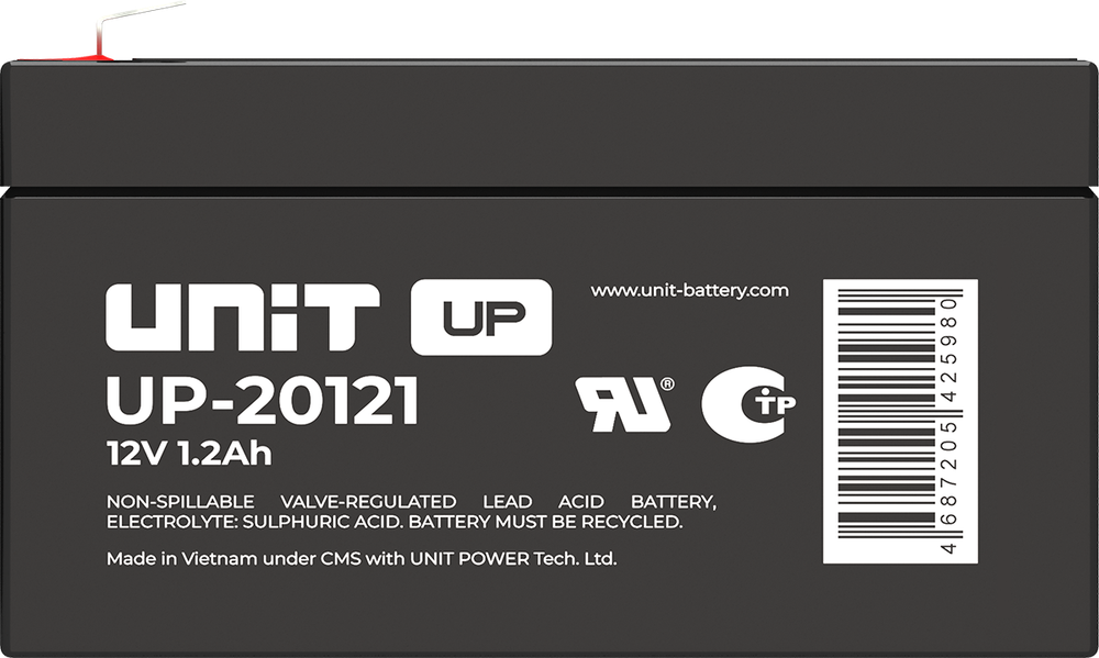 Аккумулятор UNIT UP-20121 ( 1,2Ач / 12В ) AGM