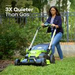 Cамоходная аккумуляторная газонокосилка Greenworks GD60LM61 Twin Force, 60v, 61 см, (2519107UH), с аккумулятором 8 А·ч и зарядным устройством