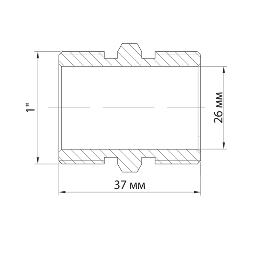 Ниппель 1'' нар/нар VRT® никель