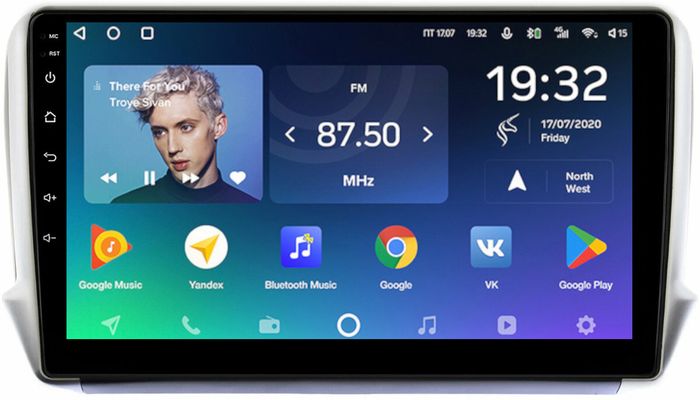 Магнитола для Peugeot 208 A9 2012-2019, 2008 A94 2013-2019 - Teyes CC2 PLUS монитор 10.1" QLED, Android 10, Быстрая, SIM-слот