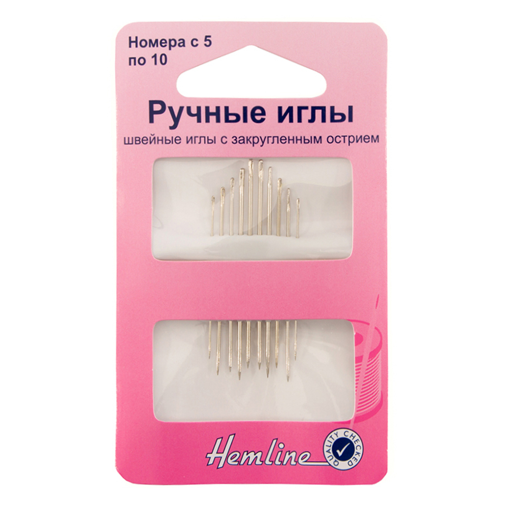 Иглы ручные с закругленным острием для трикотажа №5-10, 10 шт (10702070/051222/3429998/1_Индия)