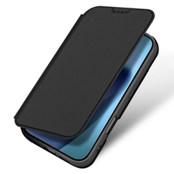 Чехол книжка из черной кожи от Dux Ducis для iPhone 17, серия Skin Pro Series Case