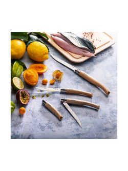 Нож филейный Opinel №10,  нержавеющая сталь, рукоять из дерева бука