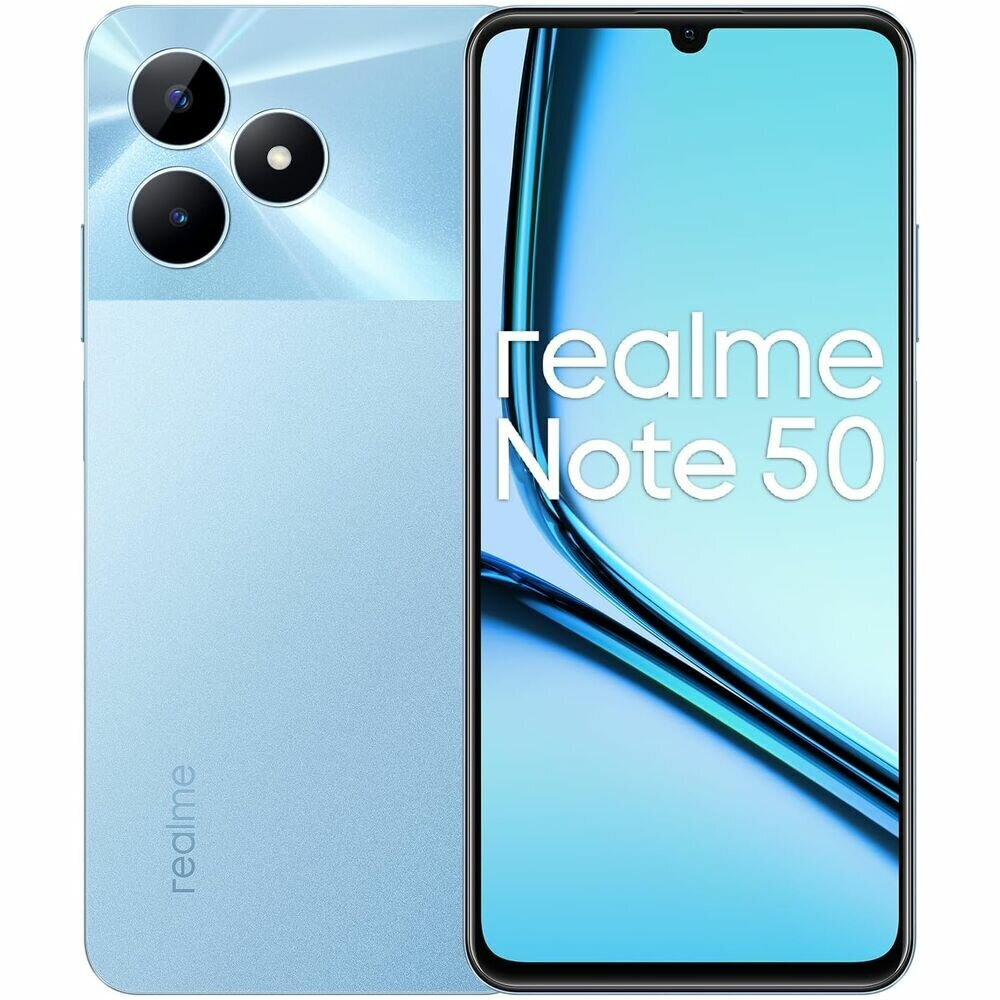 Смартфон realme Note 50 3/64 ГБ RU, Dual nano SIM, небесно-голубой