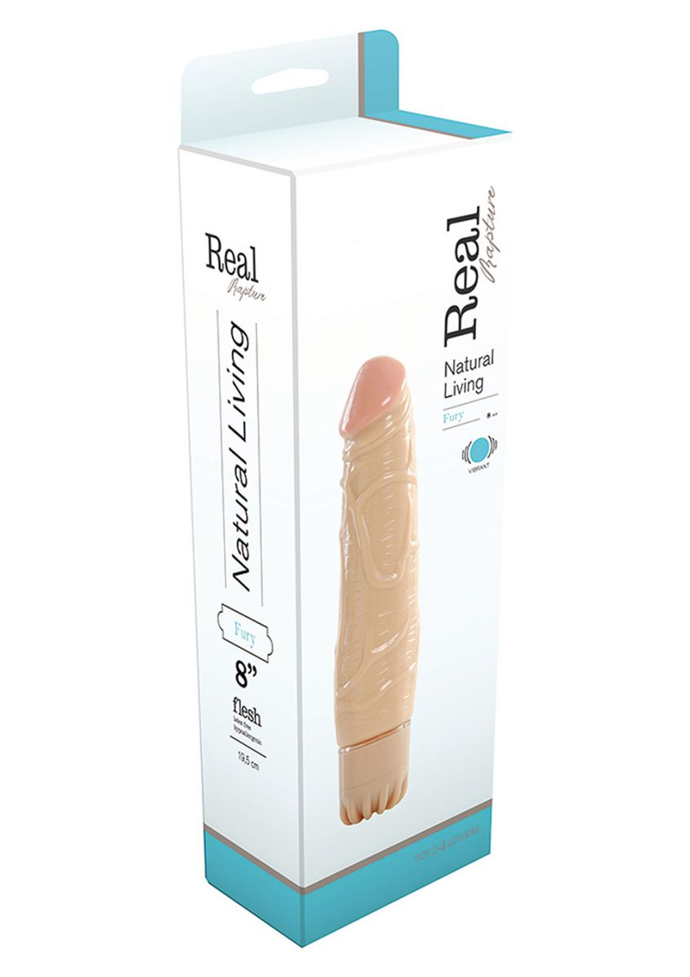 Телесный вибратор REALISTIC VIBRATOR REAL RAPTURE FURY - 19,5 см. (Цвет: телесный)