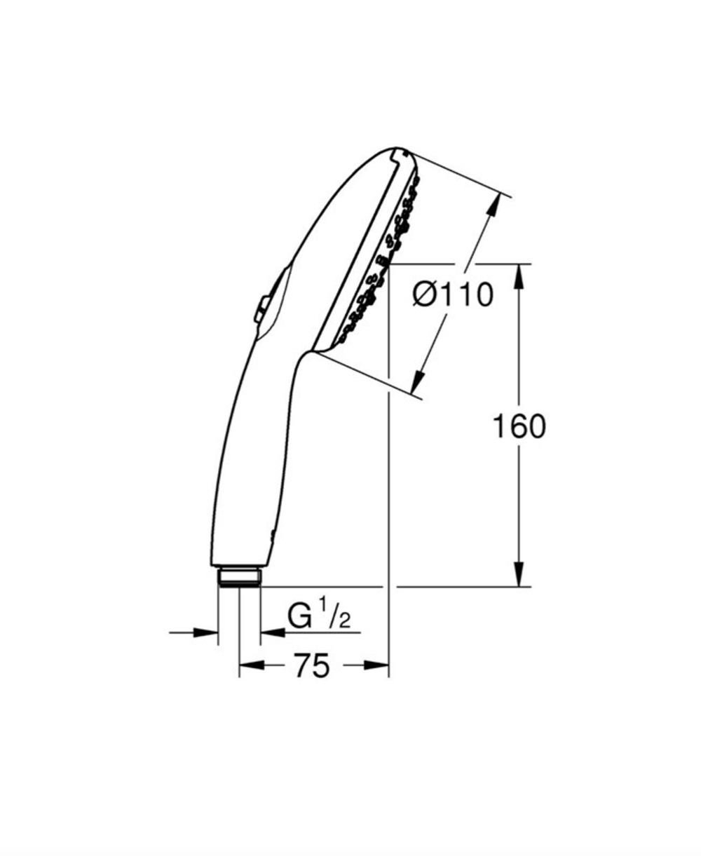 Ручной душ GROHE Vitalio Start 110 3 режима (26031001)