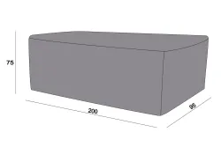 Защитный чехол на стол Латте 200×95×75 см, цвет серый