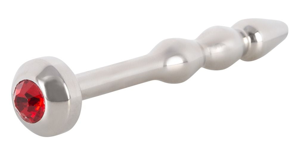 Уретральный стимулятор с декоративным стразом Sextreme Jewel Cockpin - 8 см. (Цвет: серебристый)