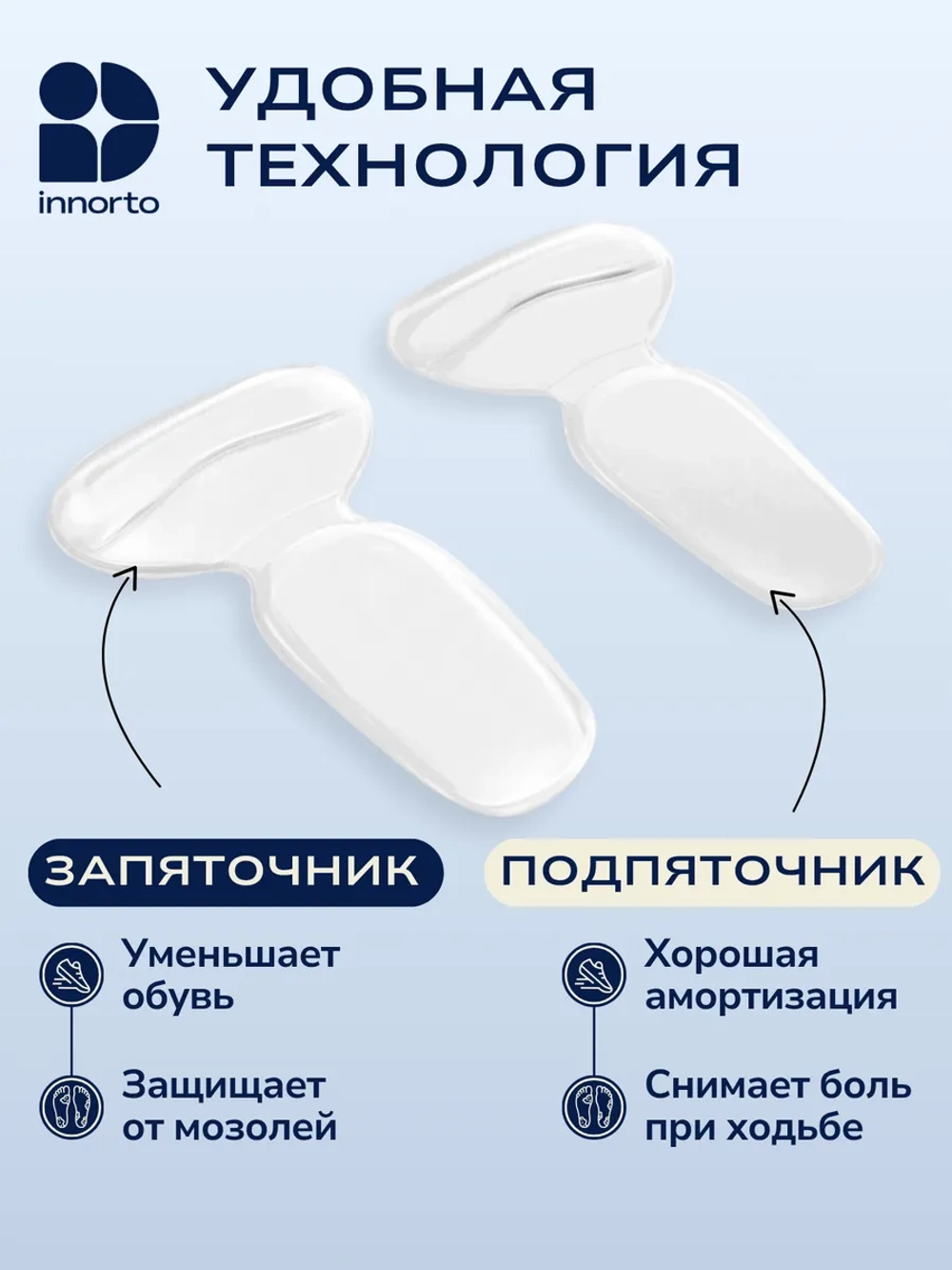 Уменьшитель размера обуви - пяткоудерживатель силиконовый