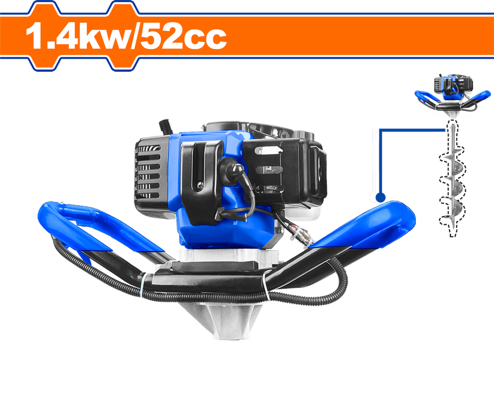Мотобур бензиновый WADFOW WDZ1A52-1 52 см3