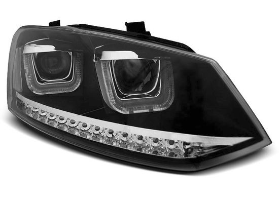 Передние фары VW Polo angel eyes U style LF type