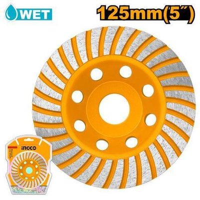 Чашка алмазная сегментированная Turbo 125х22 мм INGCO CGW011251