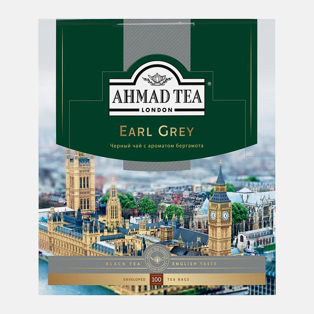 Чай черный Ahmad Tea Earl Grey 100пак 200г