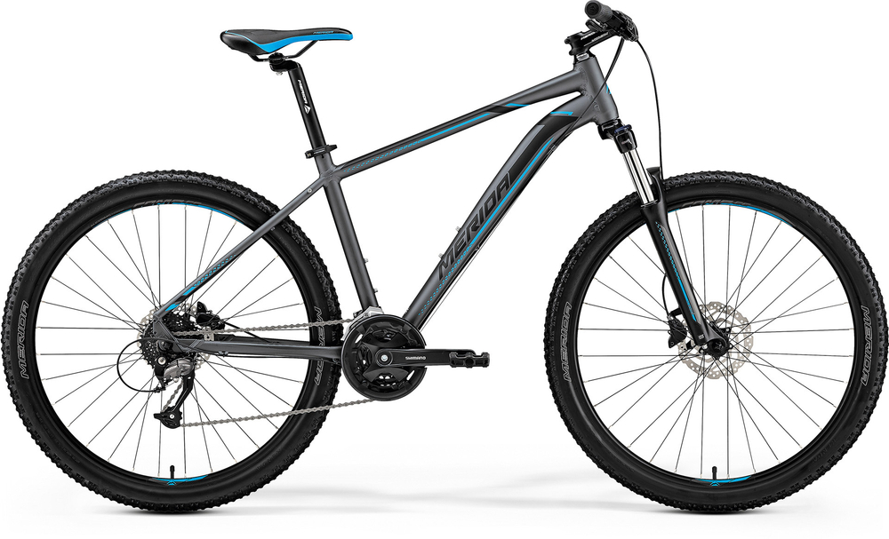 Велосипед '19 Merida Big.Seven 40-D Колесо:27.5" Рама:M(17") MattDarkSilver/Blue/Black (6110793555)