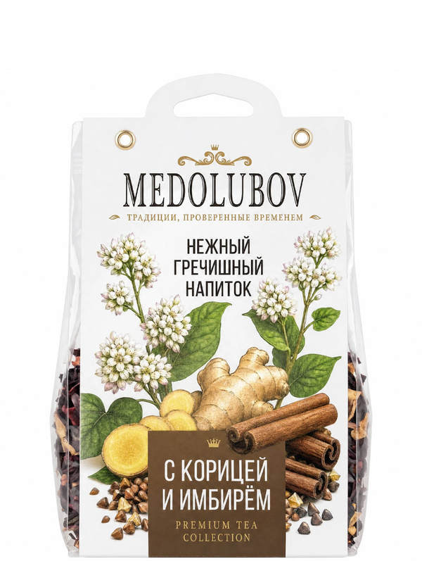 Напиток гречишный нежный с корицей и имбирём Медолюбов 50 г