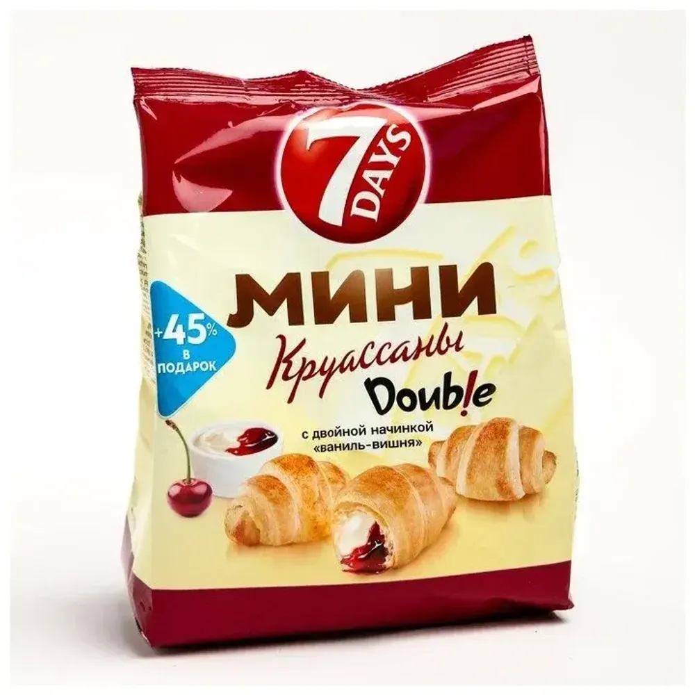 Круассаны Мини 7 Days Вишня Ваниль 265г