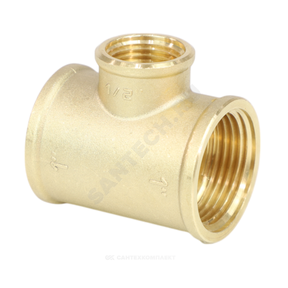 Тройник латунь переходной Ду 25х20х25 (1"х3/4"х1") ВР LD LD.65.523.25x20x25