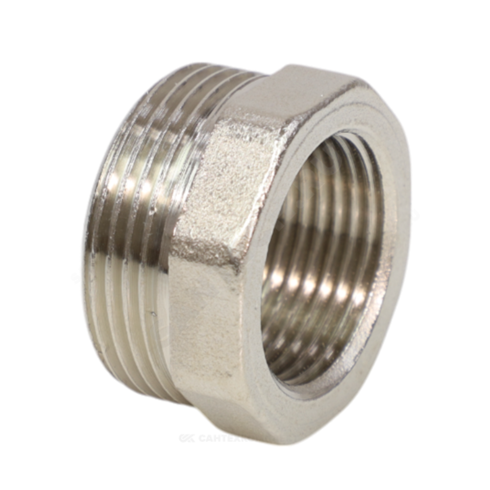 Футорка латунь никель Ду 32х15 (1 1/4"х1/2") НР/ВР VALFEX VF.581.N.114.012