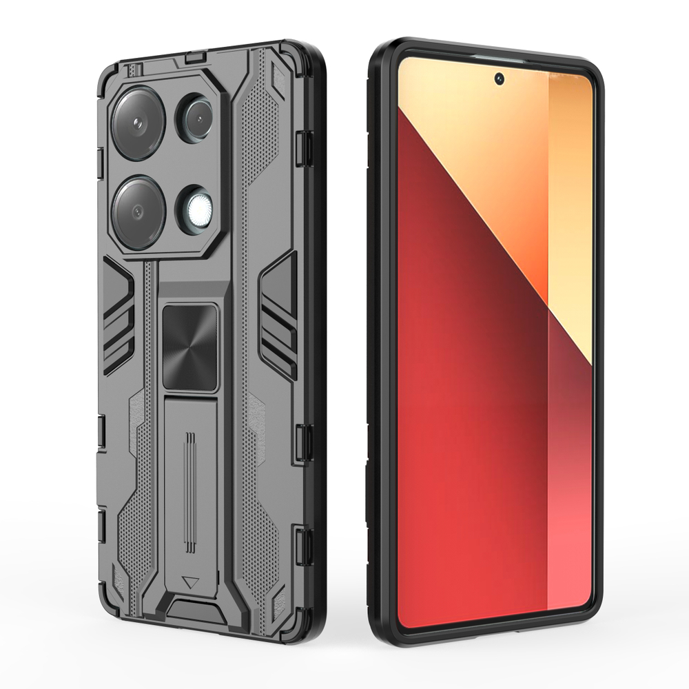 Противоударный чехол с подставкой Transformer для Poco M6 Pro 4G