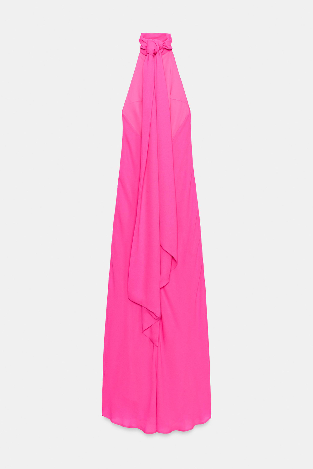 ДЛИННОЕ ПЛАТЬЕ-ХАЛТЕР С ЗАВЯЗКАМИ — ZARA