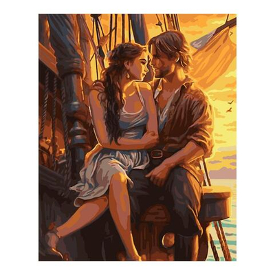 Картина по номерам 40*50см "На корабле" (Lori)